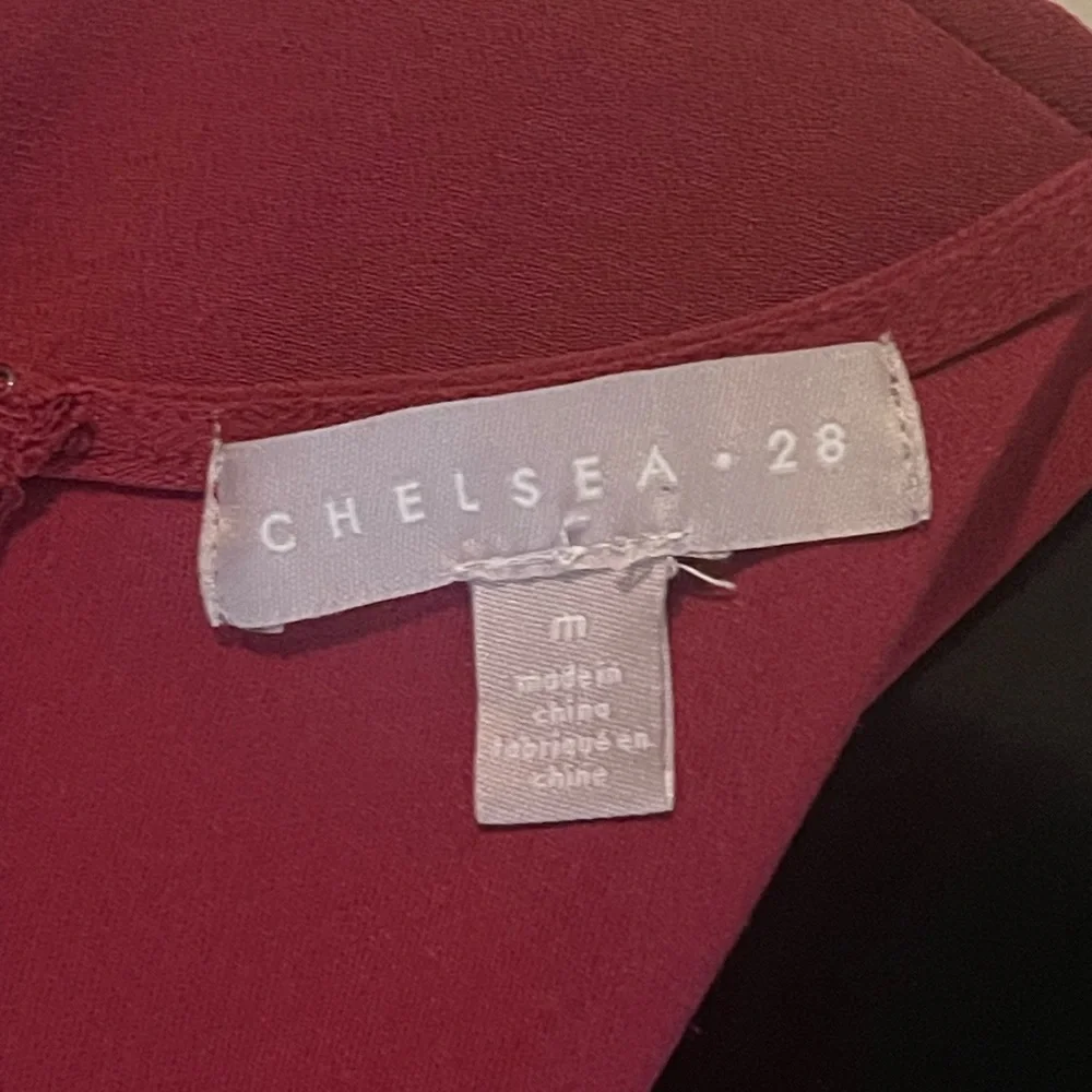 Burgundy short sleeve jumper